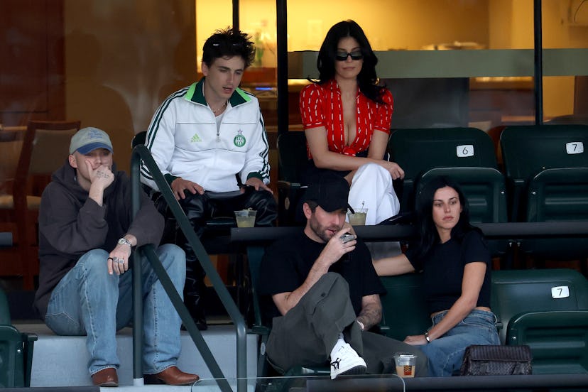 Kylie Jenner wore a plunging crop top on a date with Timothee Chalamet.