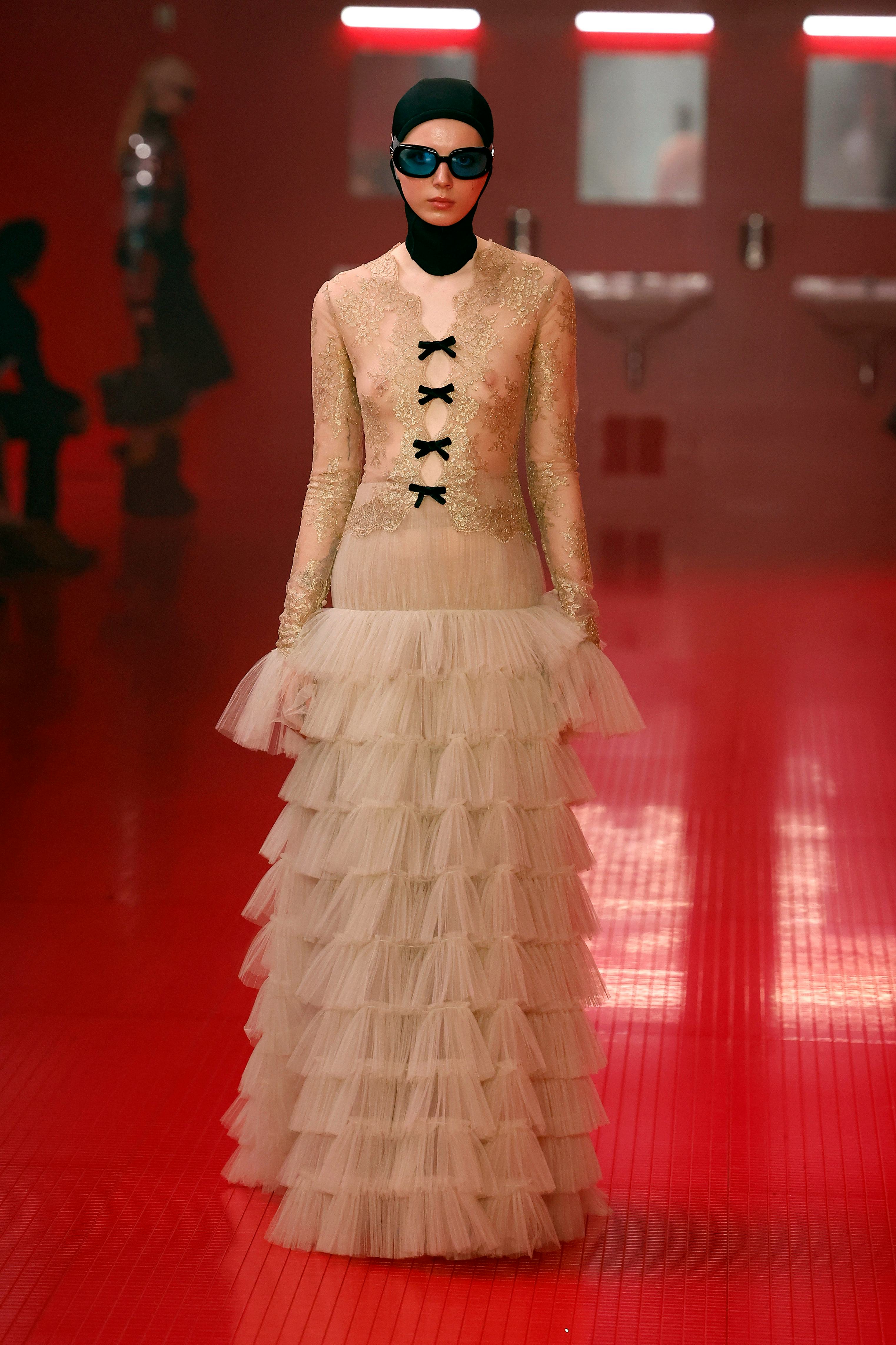 A model walks the runway during the Valentino Womenswear Fall/Winter 2025-2026 show as part of Paris&hellip;