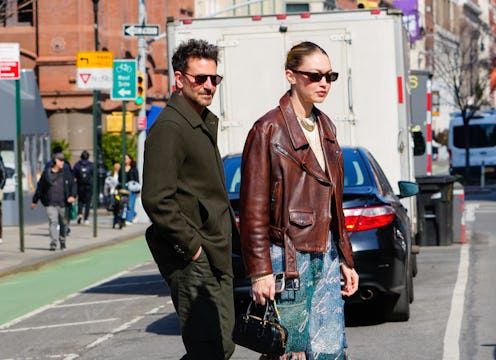 NEW YORK, NEW YORK - FEBRUARY 27: Gigi Hadid and Bradley Cooper are seen on February 27, 2024 in New...
