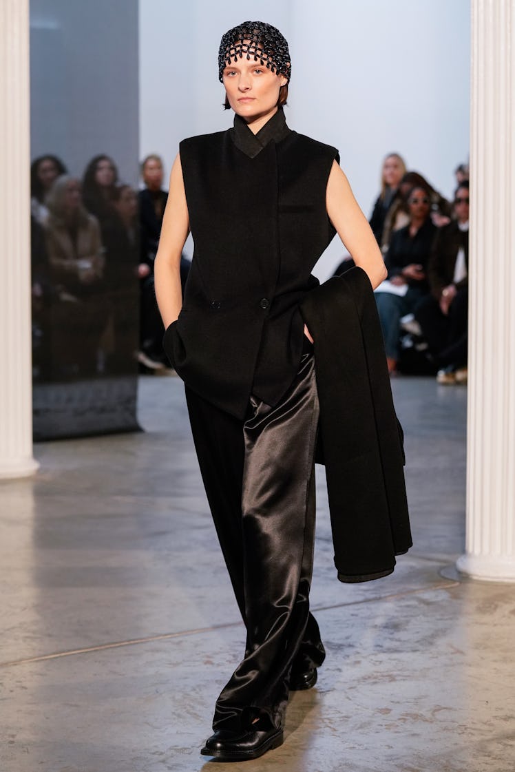 Model on the runway at the Kallmeyer Fall RTW 2025 fashion show as part of New York Fashion Week on ...