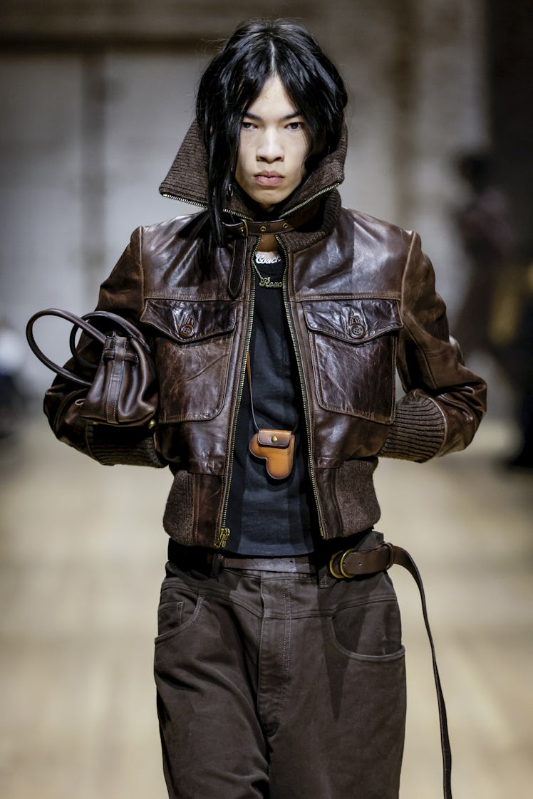 NEW YORK, USA - FEBRUARY 10: A model walks the runway during the Coach Ready to Wear Fall/Winter 202...