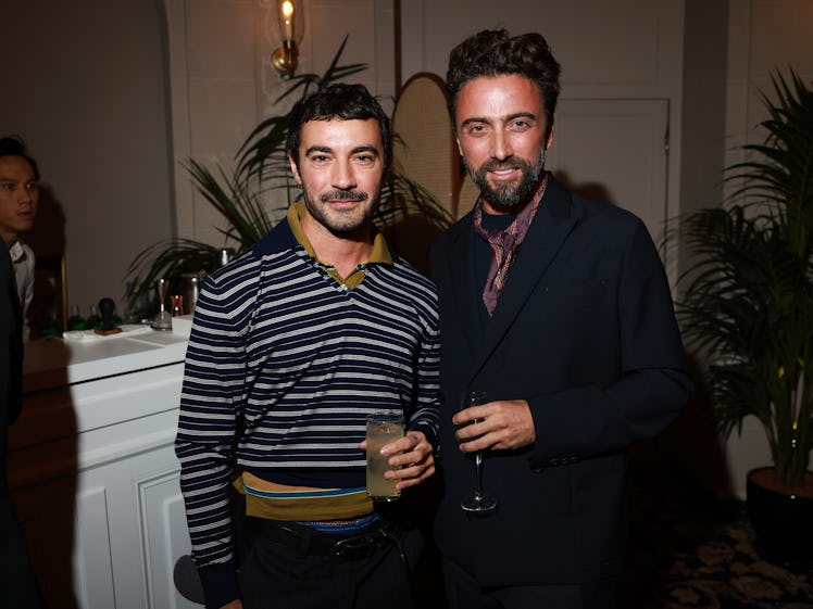 PARIS, FRANCE - OCTOBER 03: Dario Vitale (L) attends the Miu Miu Dinner Party at Laurent as part of ...