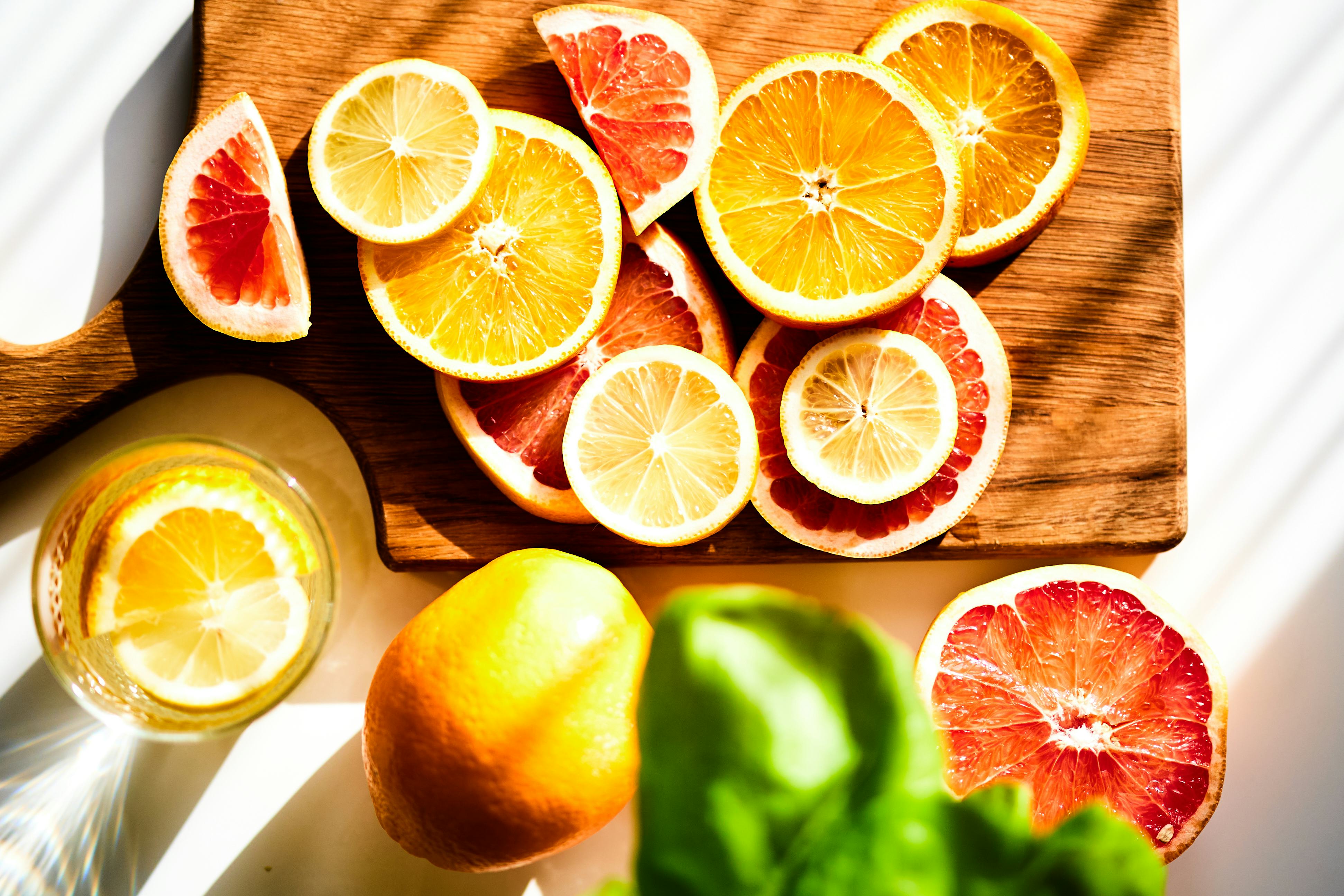 Citrus fruits, including oranges
