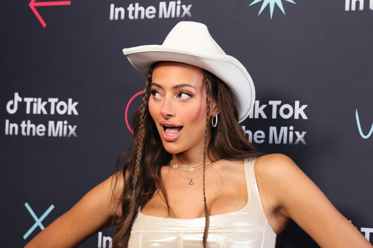 MESA, ARIZONA - DECEMBER 10: Emira D'Spain attends TikTok In The Mix at Sloan Park on December 10, 2...