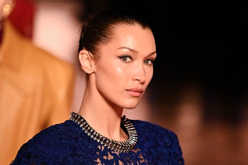 Bella Hadid wore a bikini to promote her Orebella fragrance.