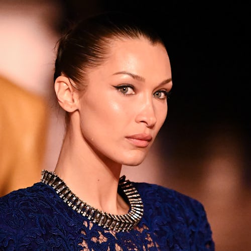 Bella Hadid wore a bikini to promote her Orebella fragrance.