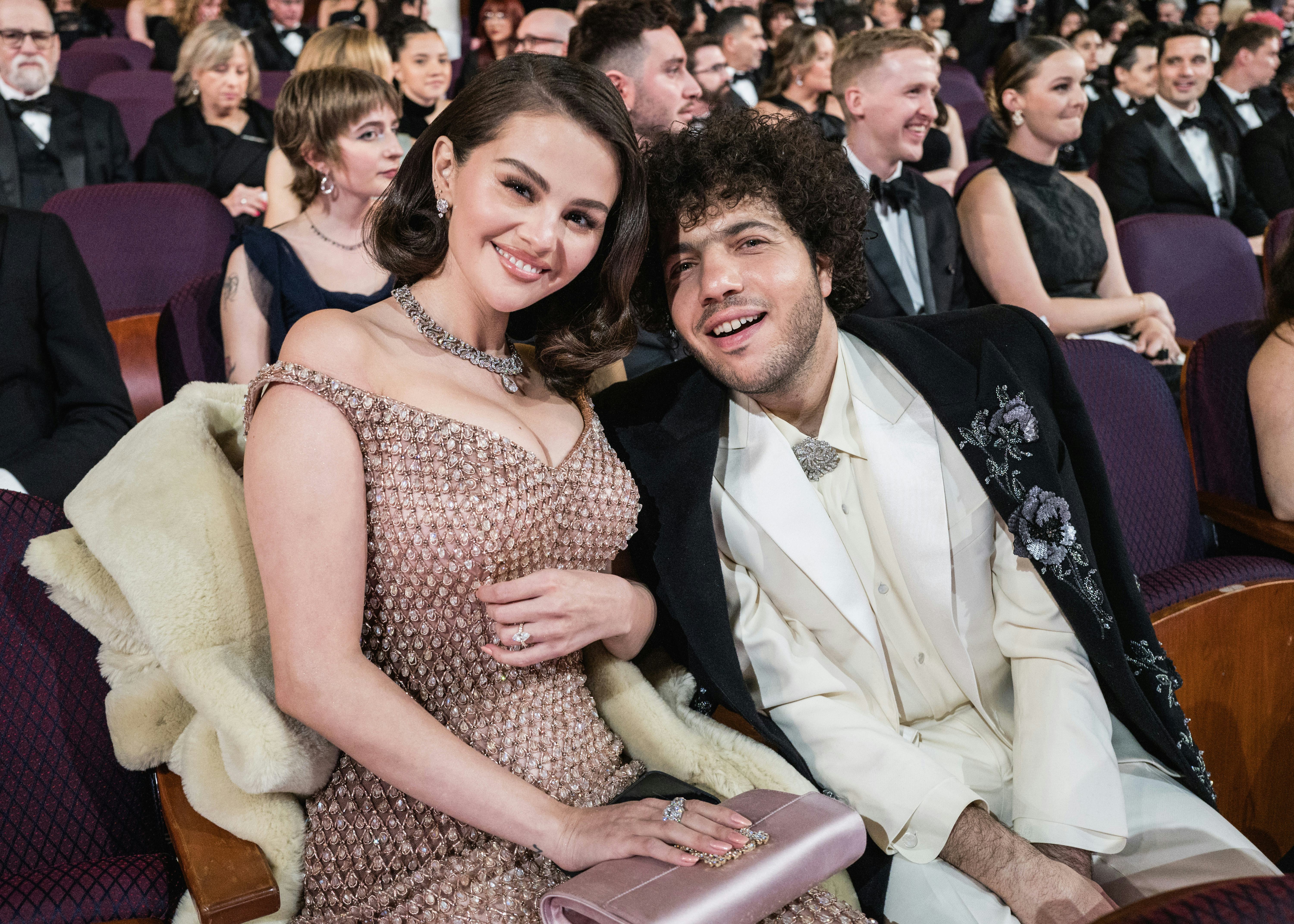 Selena Gomez and Benny Blanco attend the 97th Annual Oscars