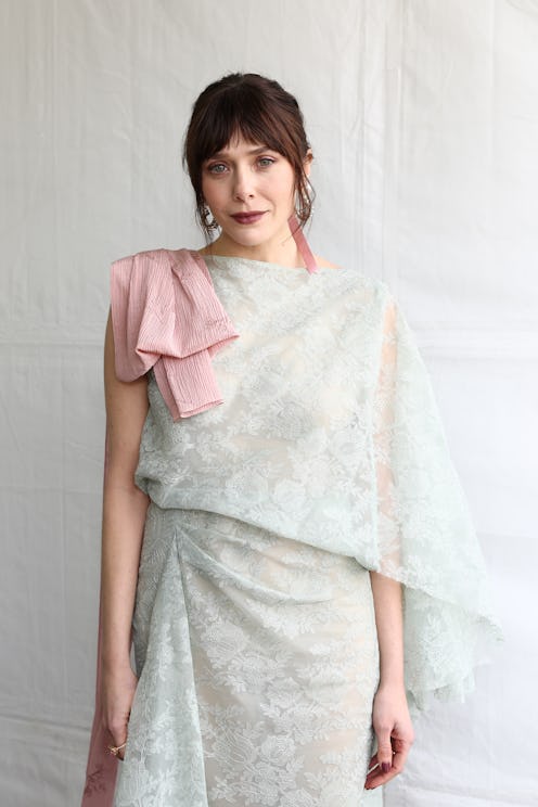 Elizabeth Olsen tweed Chanel capri pants