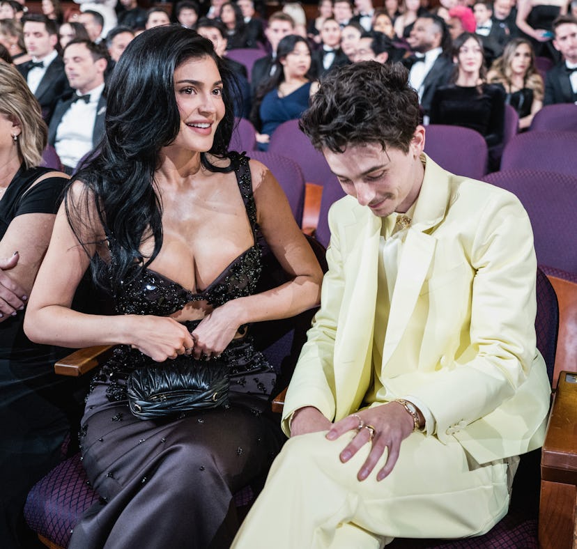 Timothée Chalamet and Kylie Jenner at the 97th Annual Oscars