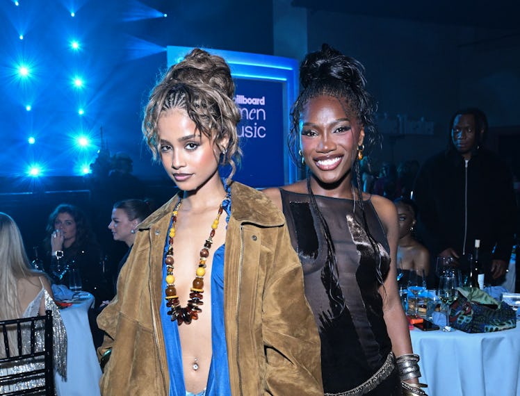 Tyla, Doechii at the Billboard Women in Music 2025 held at the YouTube Theater on March 29, 2025 in ...