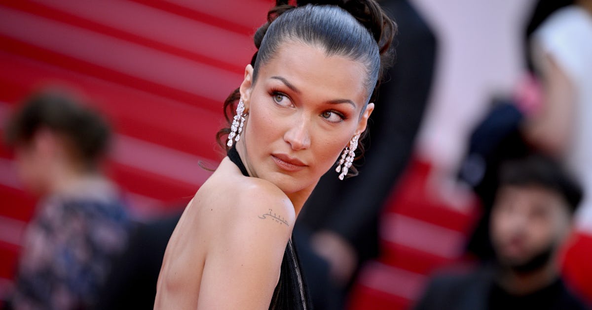 Bella Hadid Teased Her Sexy Black Thongkini With A Massive Leg-Slit Miniskirt