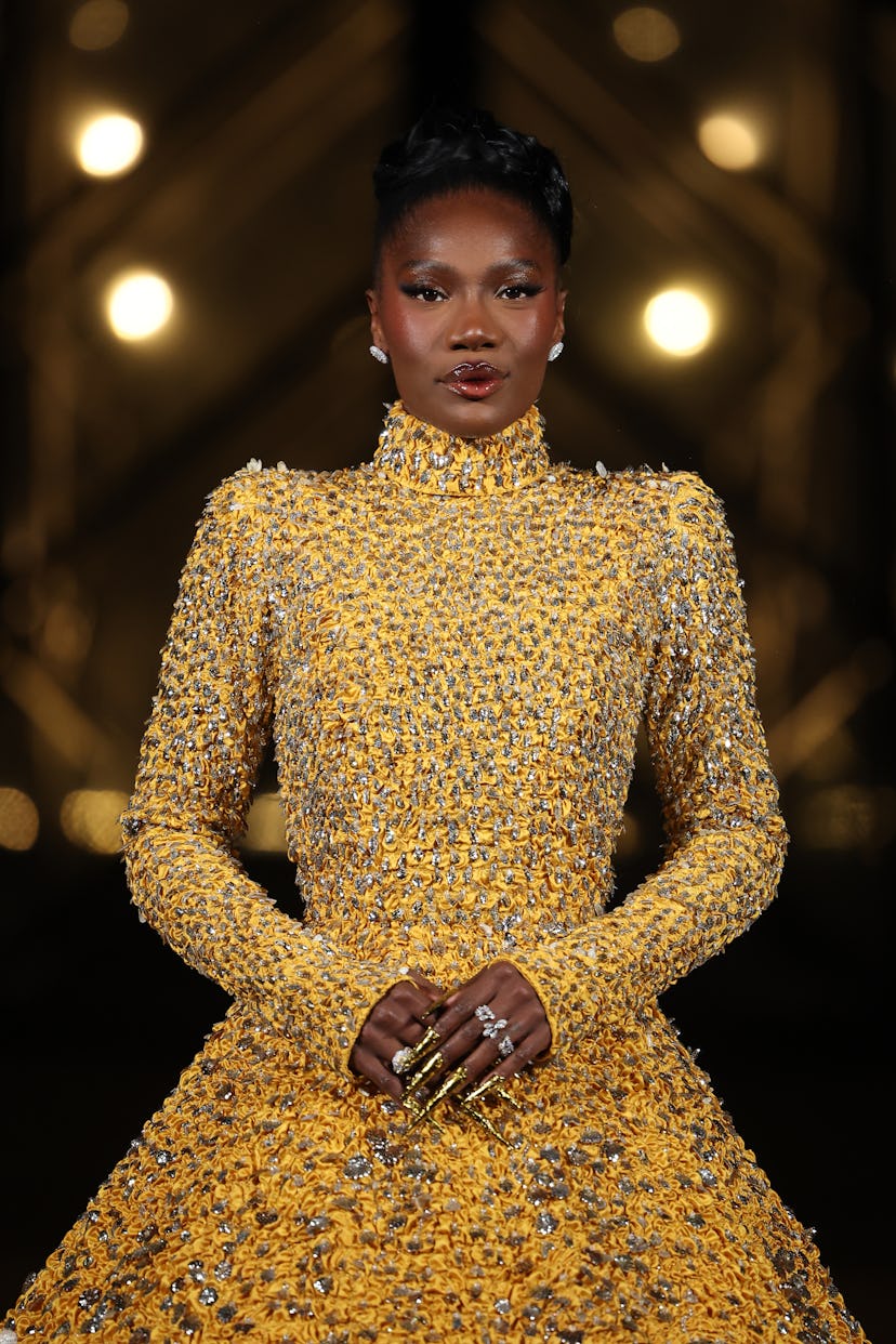 PARIS, FRANCE - MARCH 04: Doechii attends the "Le Grand Diner du Louvre" Passage Richelieu Photocall...