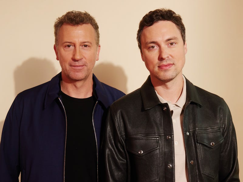 AUSTIN, TEXAS - MARCH 11: (L-R) Jonathan Goldstein and John Francis Daley visit the IMDb Portrait St...