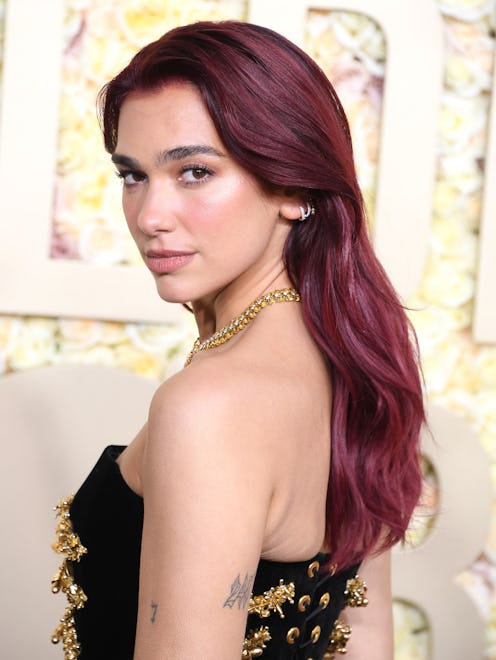 BEVERLY HILLS, CALIFORNIA - JANUARY 07: Dua Lipa arrives at the 81st Annual Golden Globe Awards  at ...