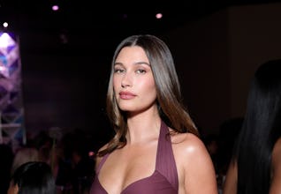 Hailey Bieber zebra-print bikini set