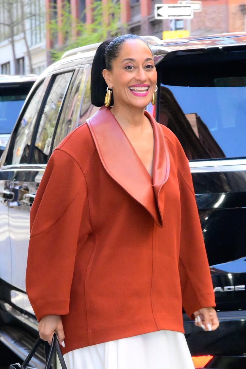 NEW YORK, NEW YORK - APRIL 09: Tracee Ellis Ross is seen on April 09, 2025 in New York City. (Photo ...