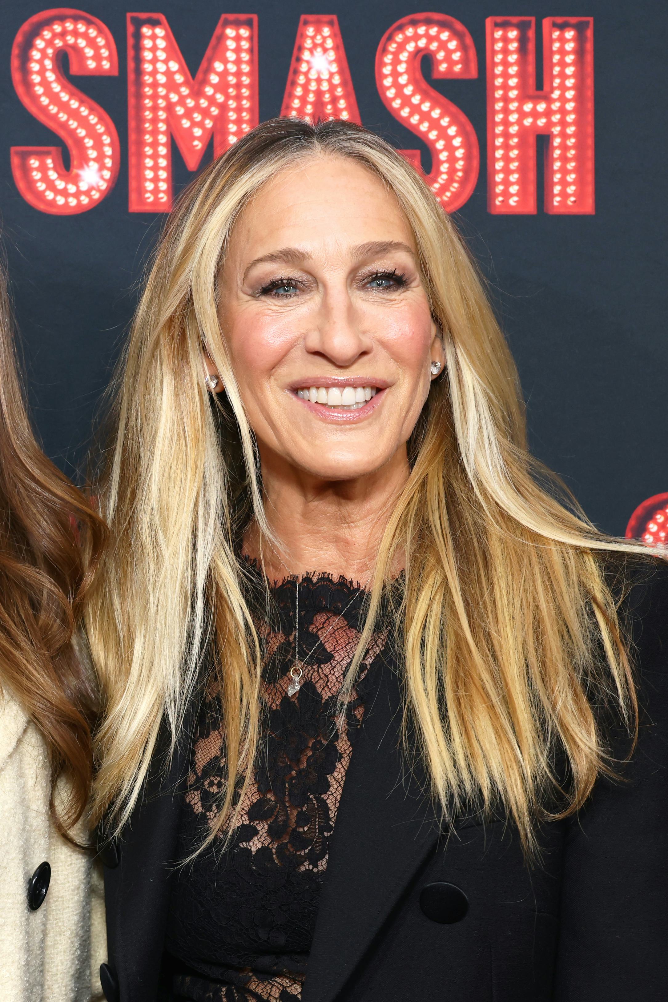Sarah Jessica Parker wore a see-through lace dress.