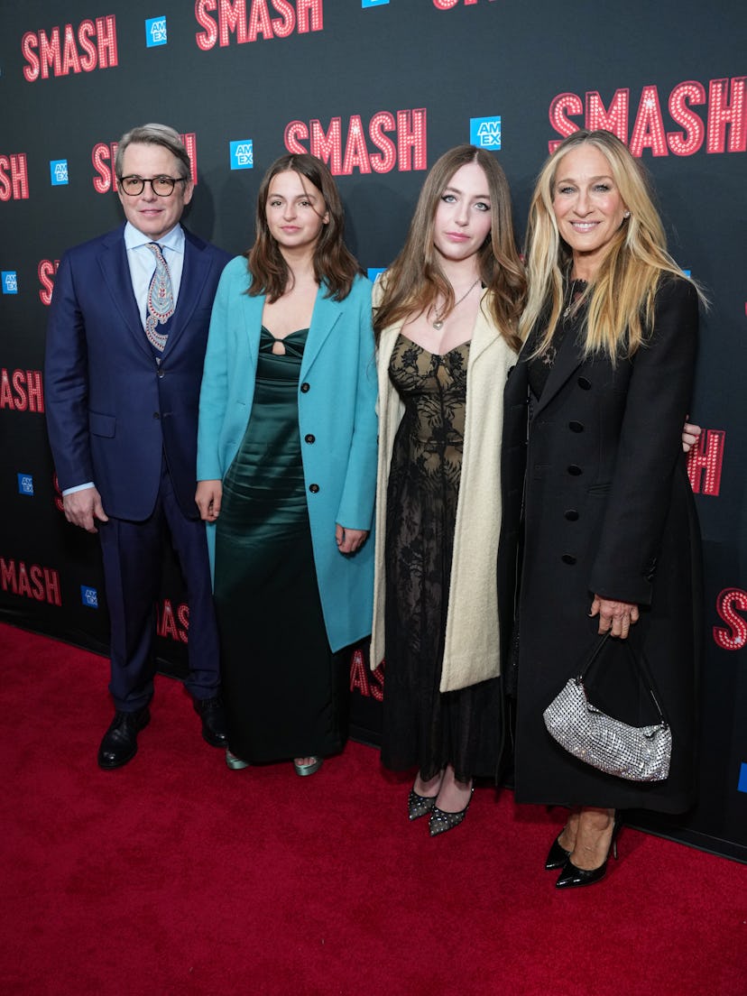 Sarah Jessica Parker wore a see-through lace dress to the opening night of ‘Smash’ on Broadway.