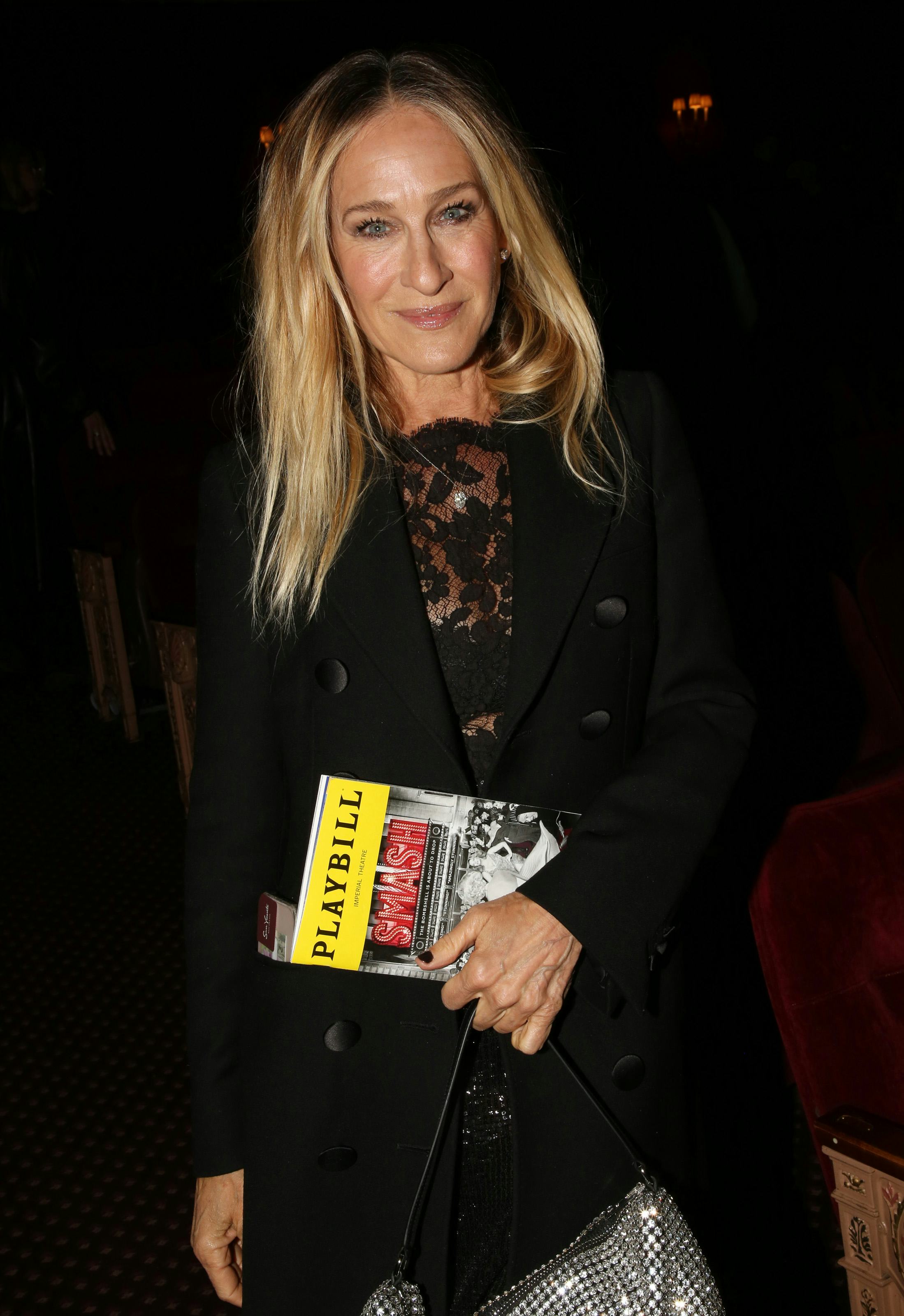 Sarah Jessica Parker wore a see-through lace dress.