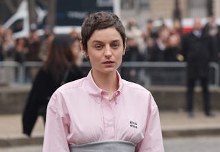 Emma Corrin sheer tulle gown Steve O. Smith