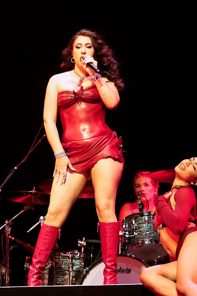 Kali Uchis performs with Jennie at the Outdoor Theatre