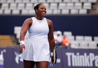 Taylor Townsend of United States in action in the Women’s Doubles Round on day seven of 2024 China O…