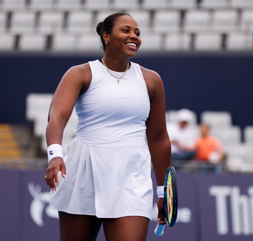 Taylor Townsend of United States in action in the Women's Doubles Round on day seven of 2024 China O...