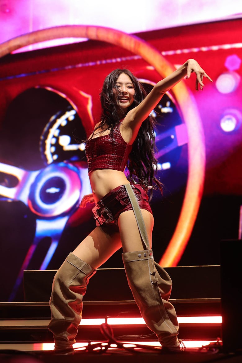 Jennie performs at the Outdoor Theatre during the 2025 Coachella Valley