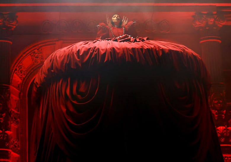 Lady Gaga performs at the Coachella Stage during the 2025 Coachella Valley