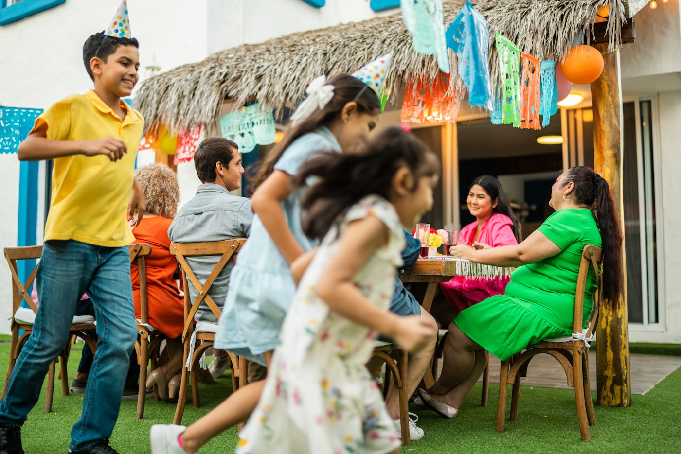 A family birthday party, with lots of kids running around. Future generations will have fewer cousins.