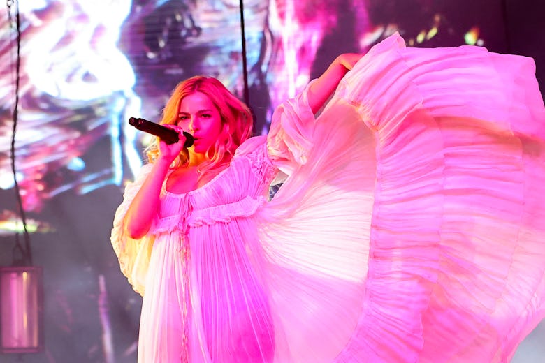 Addison Rae performs with Arca at the Gobi Tent