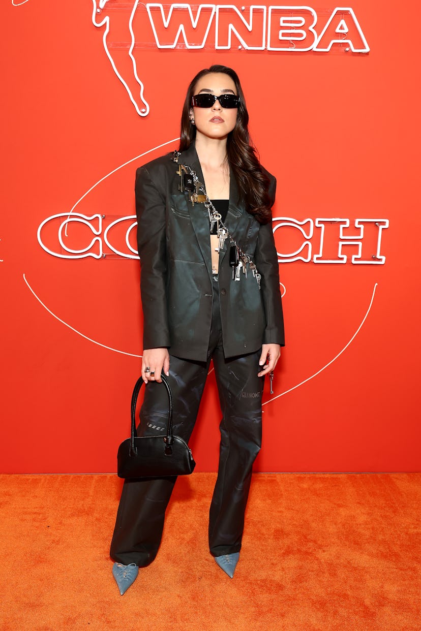 Nika Mühl arrives prior to the 2025 WNBA Draft.