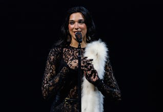 AUCKLAND, NEW ZEALAND - APRIL 04: Dua Lipa performs during her Radical Optimism Tour at Spark Arena …