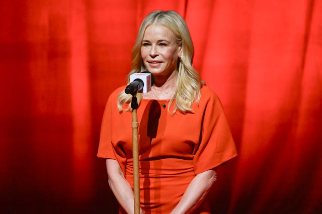 Chelsea Handler speaks onstage during the 2025 iHeartPodcast Awards at ACL Live at the Moody Theater...