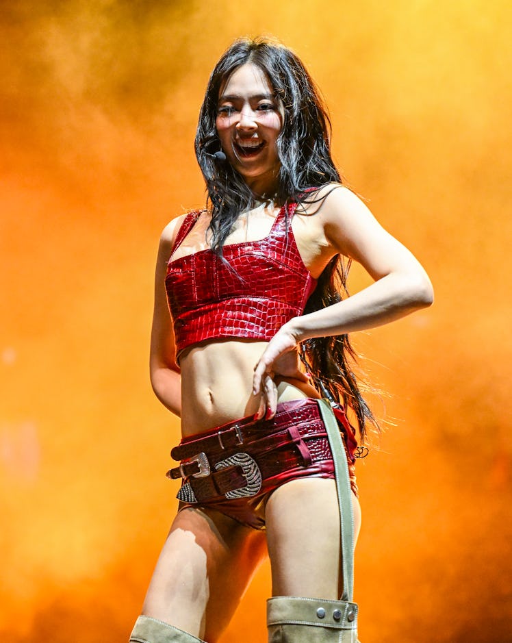 Jennie performs onstage at the 2025 Coachella Valley Music And Arts Festival on April 13, 2025 in In...