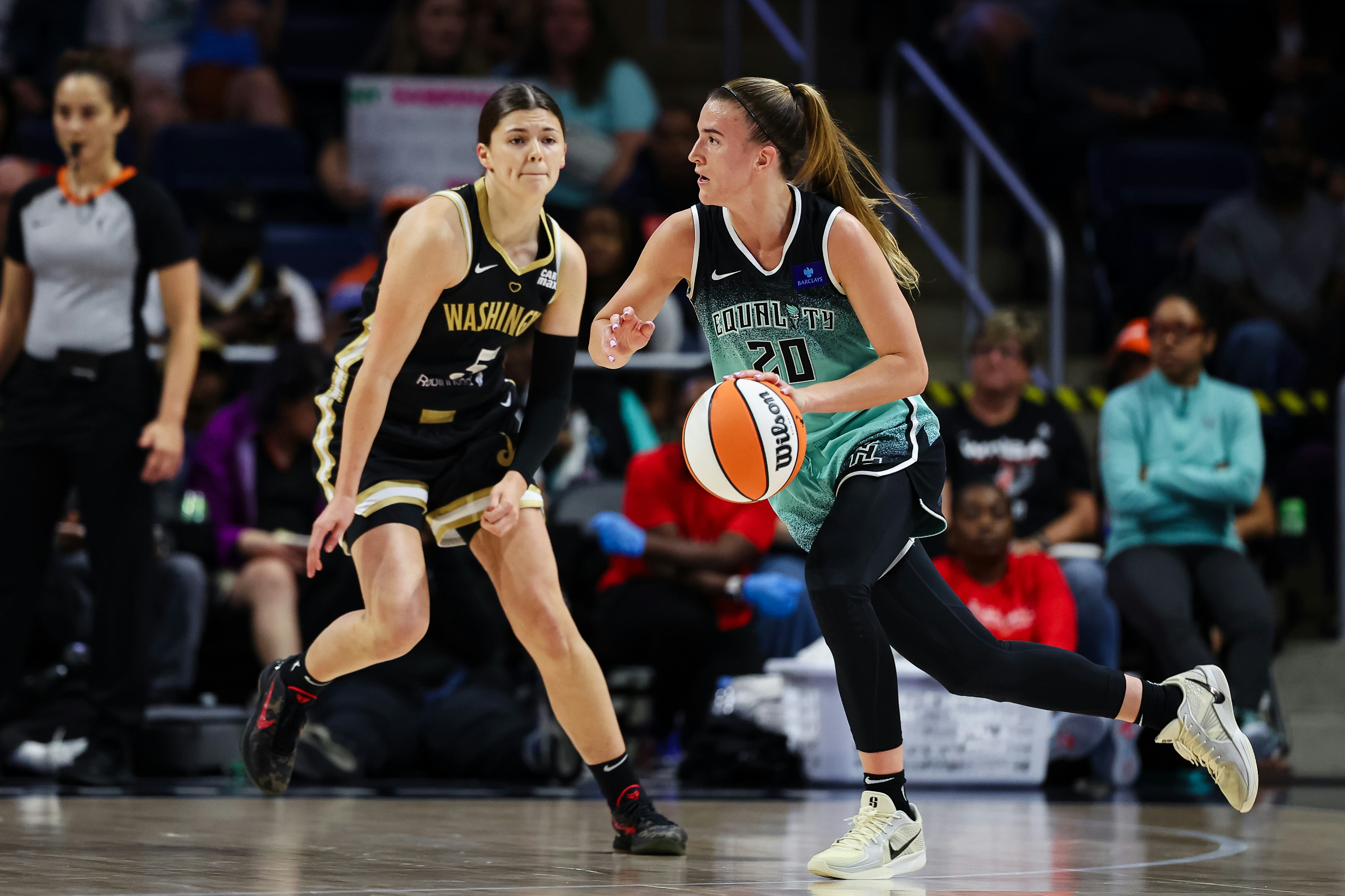Sabrina Ionescu #20 of the New York Liberty.