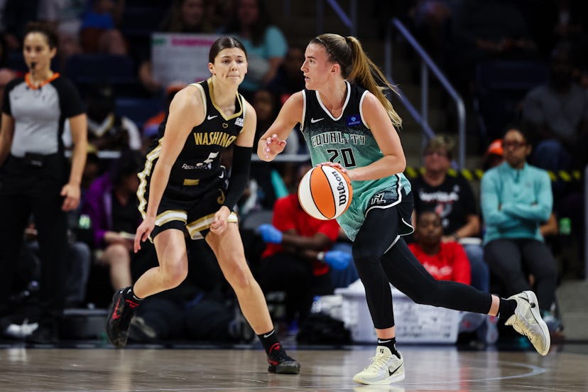 Sabrina Ionescu #20 of the New York Liberty.