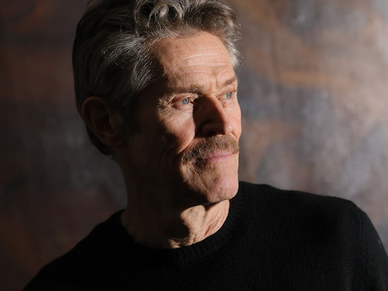 MILAN, ITALY - APRIL 04: Willem Dafoe poses beyond 'The Last Supper' by Peter Paul Rubens at Pinacot...