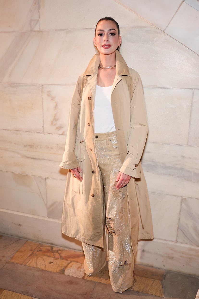 Anne Hathaway attends the Ralph Lauren Collection Fall 2025 on April 17, 2025 in New York City.