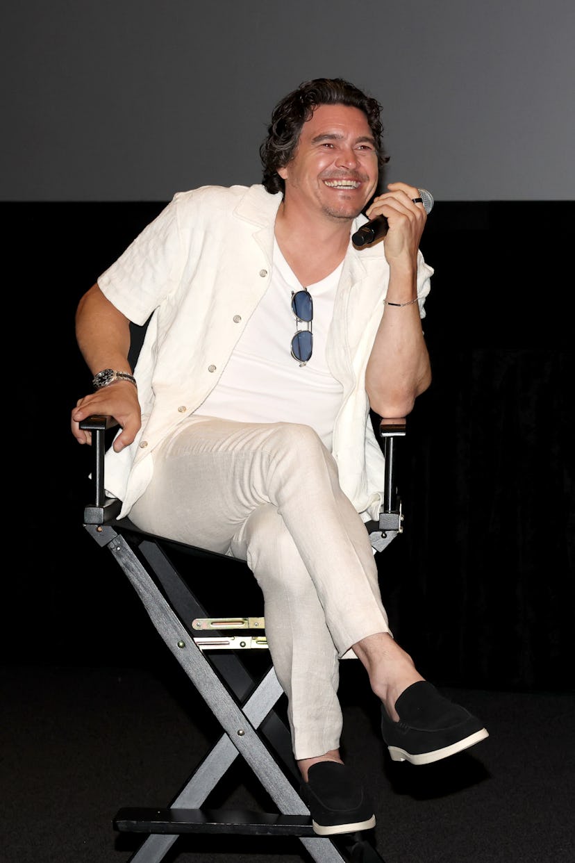 MIAMI, FLORIDA - APRIL 01: Arturo Del Puerto speaks during the Miami special screening of Netflix’s …