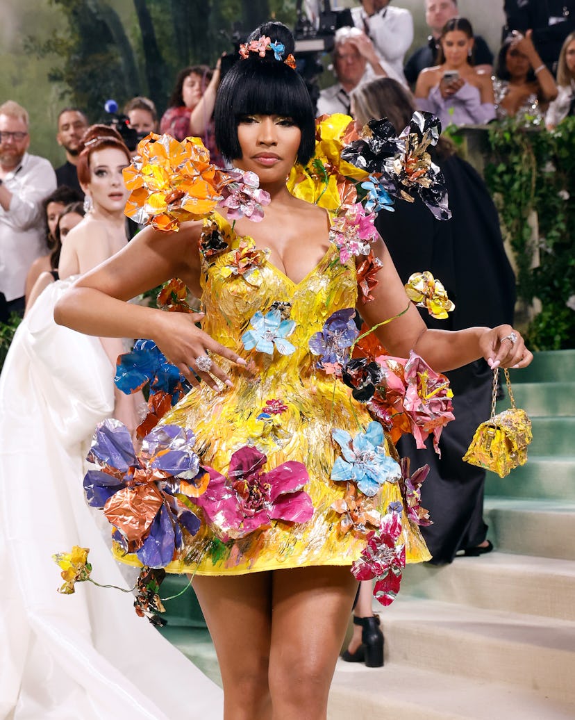 NEW YORK, NEW YORK - MAY 06: Nicki Minaj attends the 2024 Costume Institue Benefit for "Sleeping Bea...