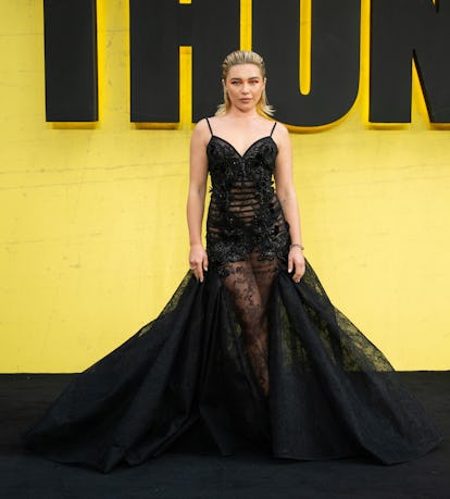 Florence Pugh Exposed Her Thong Under A Sheer Beaded Dress