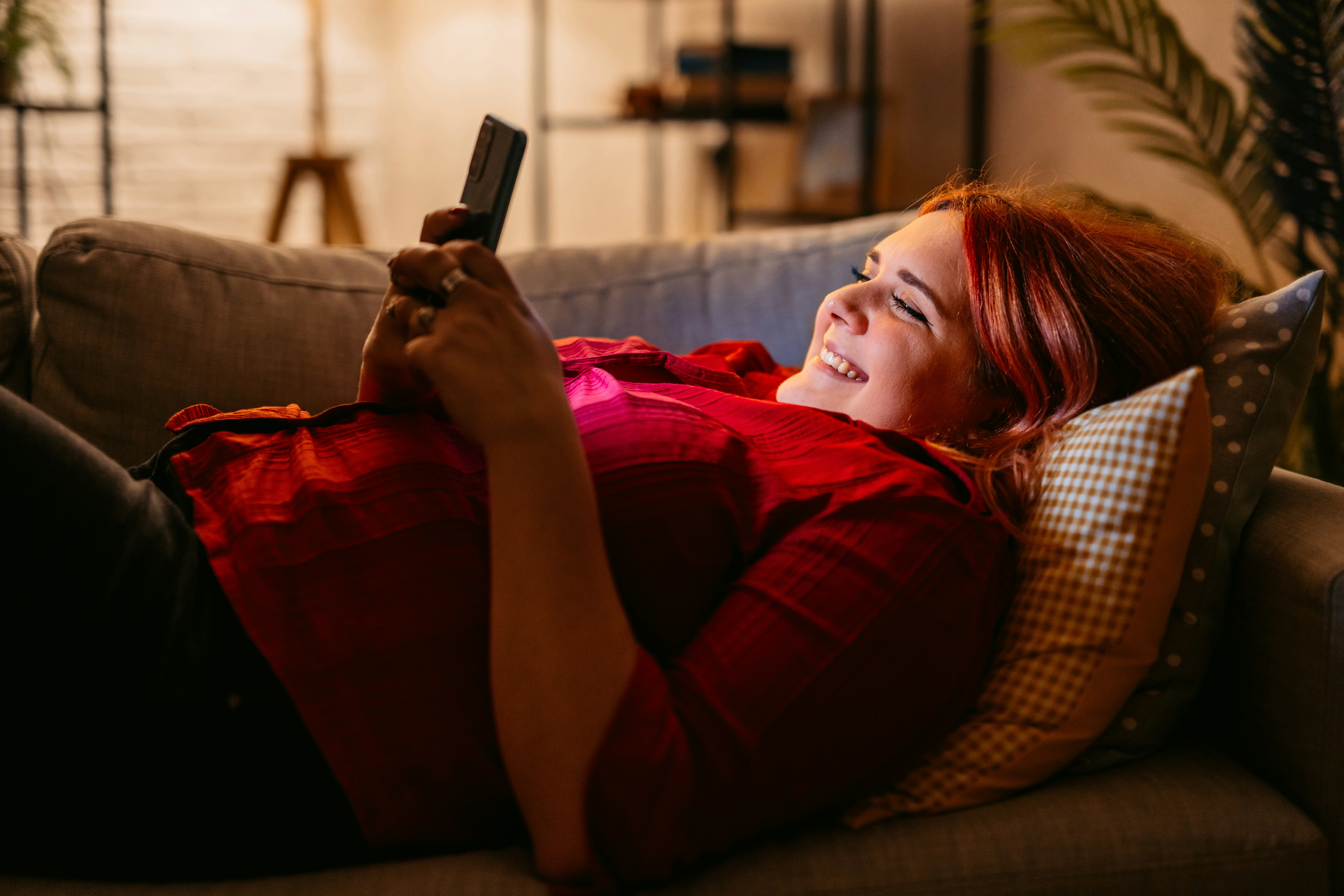 Flirting with a partner.