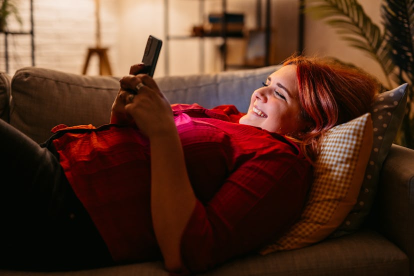 Flirting with a partner.