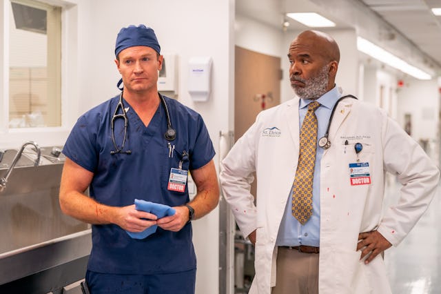 ST. DENIS MEDICAL -- "Pilot" -- Pictured: (l-r) Josh Lawson as Dr. Bruce, David Alan Grier as Dr. Ro...