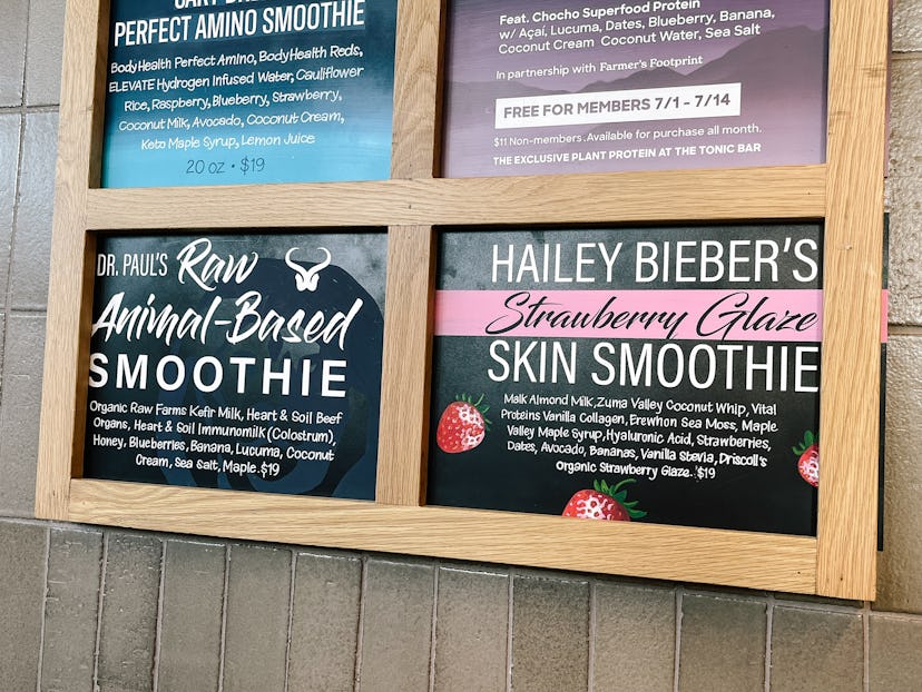 Hailey Bieber’s Erewhon smoothie.