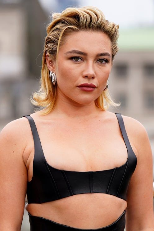 Florence Pugh attends a photo call for Thunderbolts at the Corinthia Hotel, London. Picture date: Th…