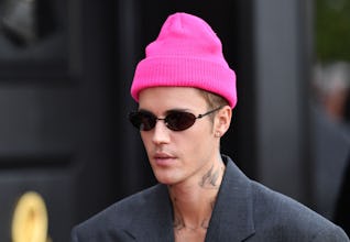 Canadian singer-songwriter Justin Bieber arrives for the 64th Annual Grammy Awards at the MGM Grand …