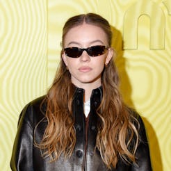 Sydney Sweeney at the Miu Miu Fall RTW 2025 fashion show as part of Paris Fashion Week held at Palai…