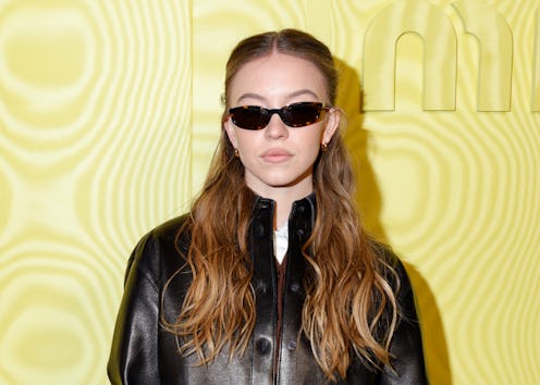 Sydney Sweeney at the Miu Miu Fall RTW 2025 fashion show as part of Paris Fashion Week held at Palai...
